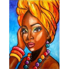  Donna africana Aminata Diamond Painting Donna del Mondo
