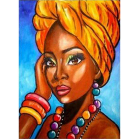  Afrikanische Frau Aminata Diamond Painting Frau der Welt