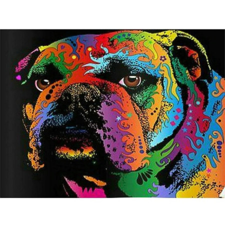  Psychedelic Bulldog Diamond Painting Dogs