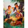  Grandparents and Grandchildren at a Picnic Diamond Painting Elderly Person