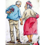  Older Couple Drawing Hand in Hand Diamond Painting Elderly Person