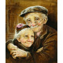  Gelukkig ouder echtpaar in de armen Diamond Painting Oudere Persoon