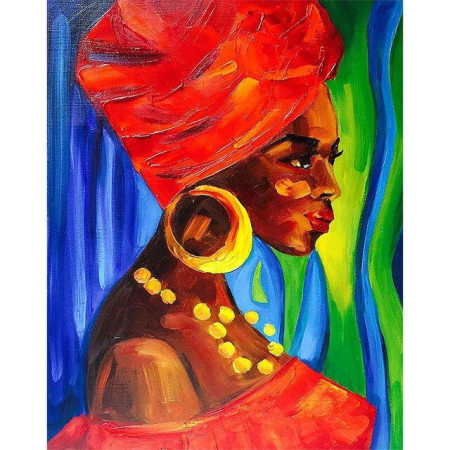  Donna africana Ayana Diamond Painting Donna del Mondo