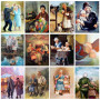  Elderly Couple with Umbrella Diamond Painting Elderly Person