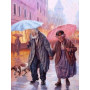  Elderly Couple with Umbrella Diamond Painting Elderly Person