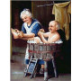  Älteres Paar in der Badewanne Diamond Painting Ältere Person