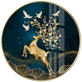  Cerf d'Or et Colombes Diamond Painting Moose