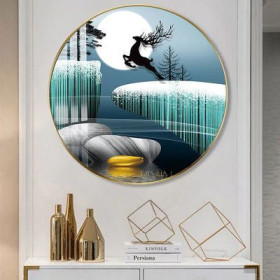  Der Sprung des Goldenen Hirschen Diamond Painting Elche