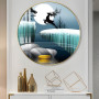 Diamond painting canvas leaping deer moon shiny rhinestones round decor