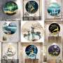  Herten Winterse Elegantie Diamond Painting Elanden