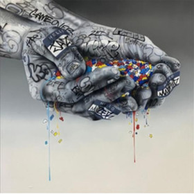  2 Hands Graffiti Graffiti Diamond Painting