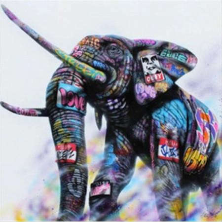  Elefant Street Art Diamond Painting Graffiti
