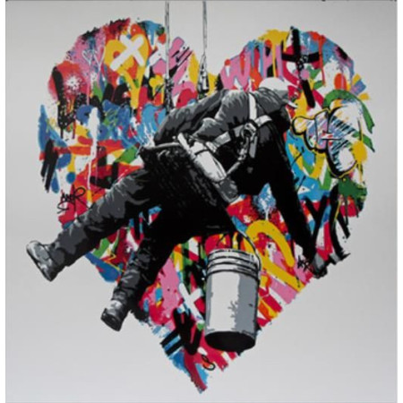  Cuore di graffiti Graffiti con pittura a diamante