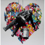  Cuore di graffiti Graffiti con pittura a diamante