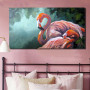  Pink Flamingo Couple Bird Diamond Painting
