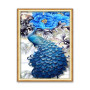  Pfau: Der Blaue Pfingstrose Diamond Painting Pfauen
