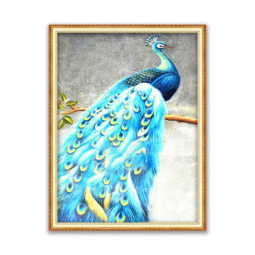 Pittura a diamante Paon : Le Joyau d'Azur Diamond Painting Pavoni