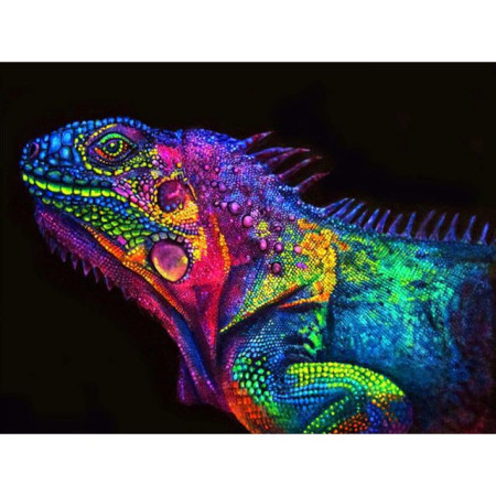  Chameleon 3D Series F Diamond Painting Chameleons
