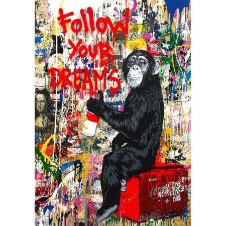  – Sitzender Affe Graffiti Diamond Painting Graffiti