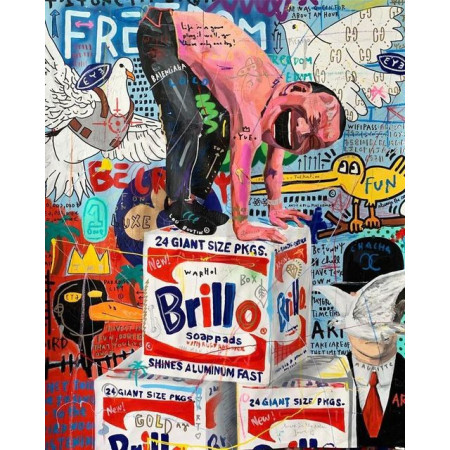 Diamantschildering Graffiti Brillo Diamond Painting Graffiti