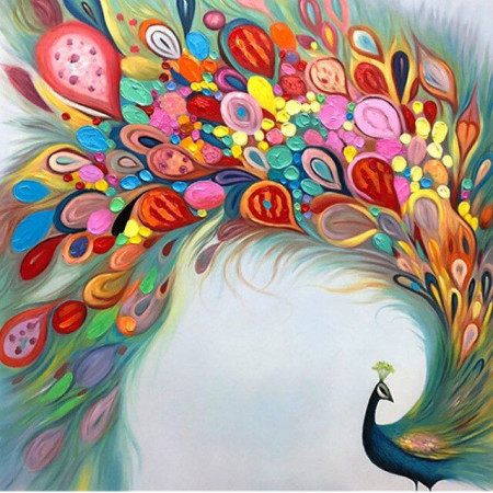  Paon: The Cascade of Colors Peacock Diamond Painting