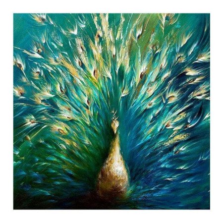  L'Explosion d'Émeraude Diamond Painting Paons
