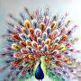 Paon Abstrait Coloré Diamond Painting Paons