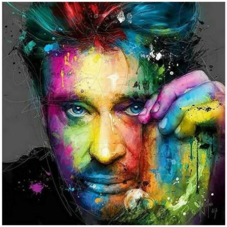  Johnny Hallyday: Het popartportret Diamond Painting Johnny Hallyday
