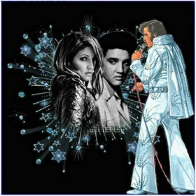  Elvis Presley: De legende en zijn dochter Diamond Painting Johnny Hallyday