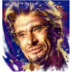  Johnny Hallyday: The Starry Portrait Diamond Painting Johnny Hallyday