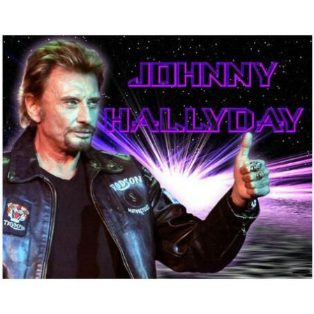  Johnny Hallyday: L'idolo cosmico Diamante Pittura Johnny Hallyday