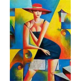  Donna con cappello, stile Picasso Diamond Painting Donne e Uomini