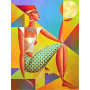 Egyptische vrouw in Picasso-stijl Diamond Painting Vrouwen & Mannen