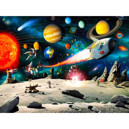  L'Odyssée de l'Espace Diamond Painting Planétes