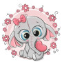  Bébé Éléphant Rose Diamond Painting Petits Animaux Rigolo