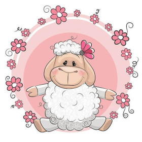  Bébé Mouton Rose Diamond Painting Petits Animaux Rigolo