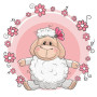  Bébé Mouton Rose Diamond Painting Petits Animaux Rigolo
