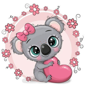  Bébé 2 Rose Diamond Painting Petits Animaux Rigolo