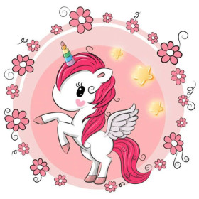 Bébé Licorne 3 Rose Diamond Painting Petits Animaux Rigolo