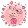  Bébé Cochon Rose Diamond Painting Petits Animaux Rigolo