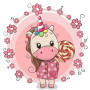  Bébé Licorne 4 Rose Diamond Painting Petits Animaux Rigolo