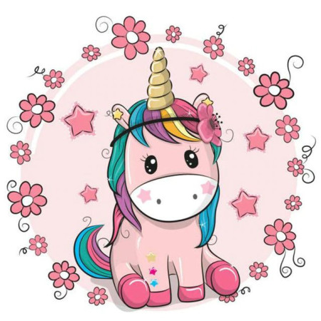  Bébé Licorne 5 Rose Diamond Painting Petits Animaux Rigolo