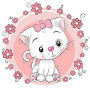 Bébé Chat 1 Rose Diamond Painting Petits Animaux Rigolo