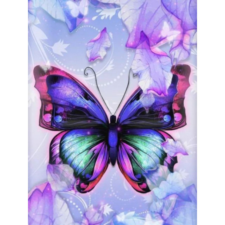  Papillon: The Enchantment of Petals Butterfly Diamond Painting