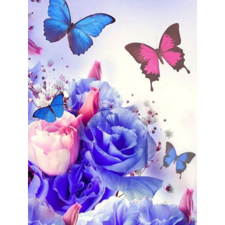  Schmetterlinge : L'Envolée Florale Diamond Painting Schmetterlinge