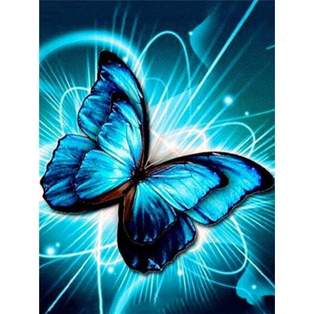  L'Aura Bleue Diamond Painting Papillons