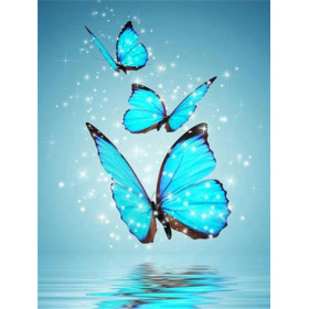  La Danse Turquoise Diamond Painting Papillons
