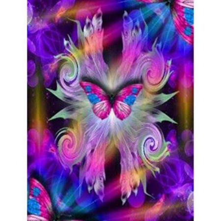  Butterflies : Psychedelic aura Butterfly Diamond Painting
