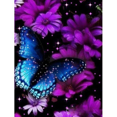  Galaktischer blauer Schmetterling Diamond Painting Schmetterlinge