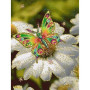  Glitzerschmetterling auf Margerite Diamond Painting Schmetterlinge
